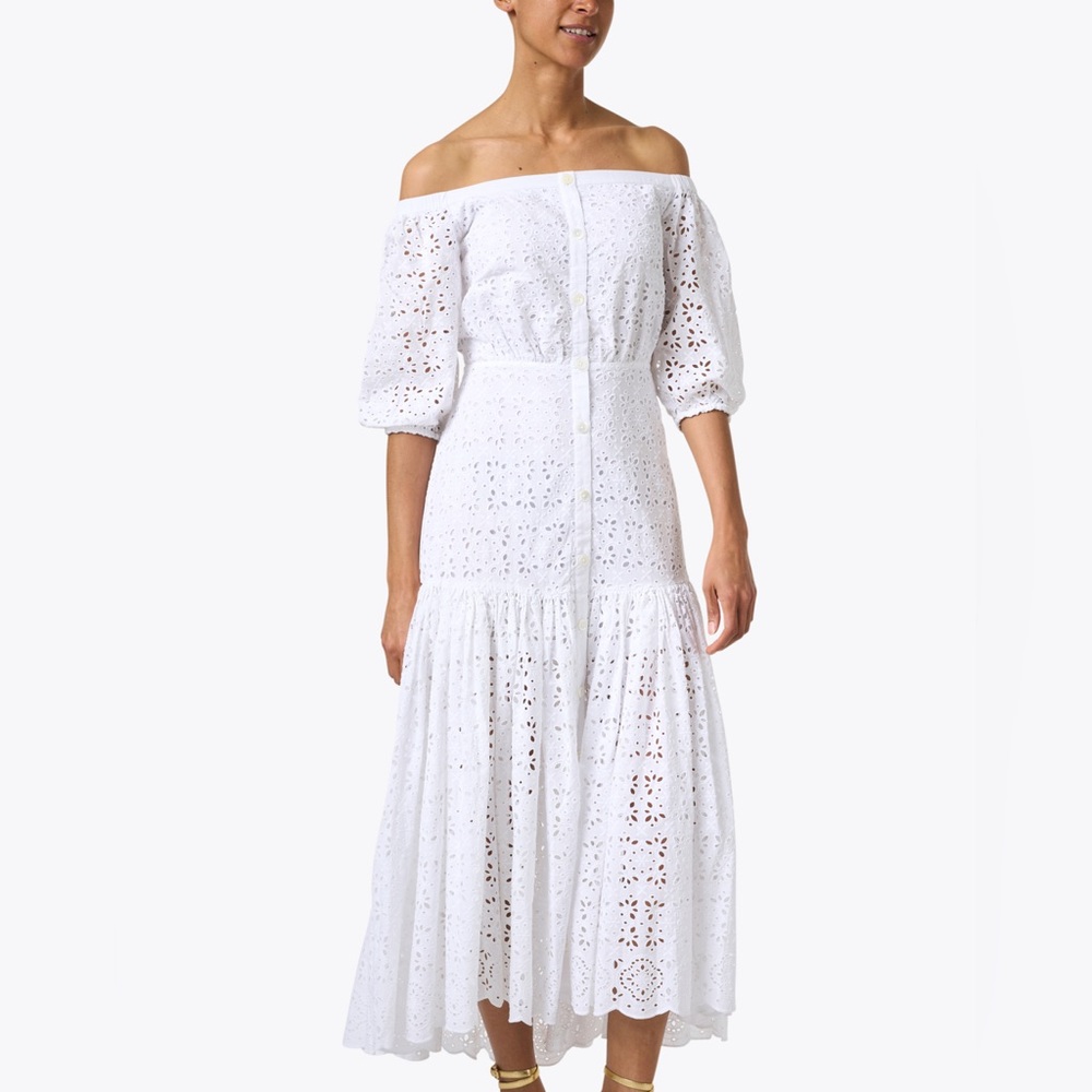 NWT Veronica Beard Cali Eyelet Dress, Sz 2
